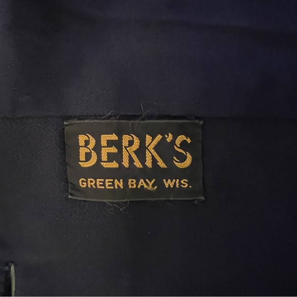 Berk’s Green Bay, Wisconsin Vintage 1940s/50s Suit Coat, Navy Blue, Size L/XL - Picture 9 of 10